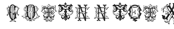 Intellecta Monograms Random Samples Four font preview